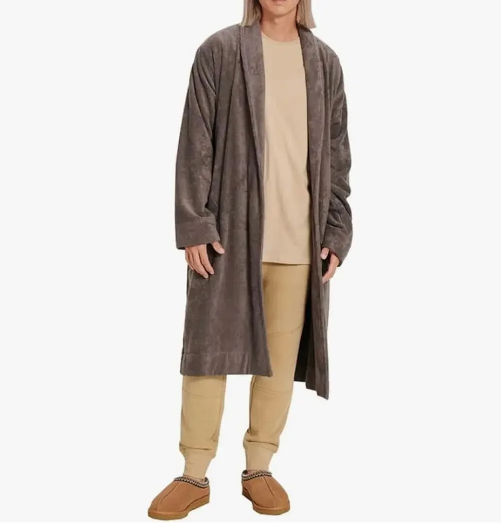 NWT❤️UGG Men’s Grey Cotton Robe szM/L